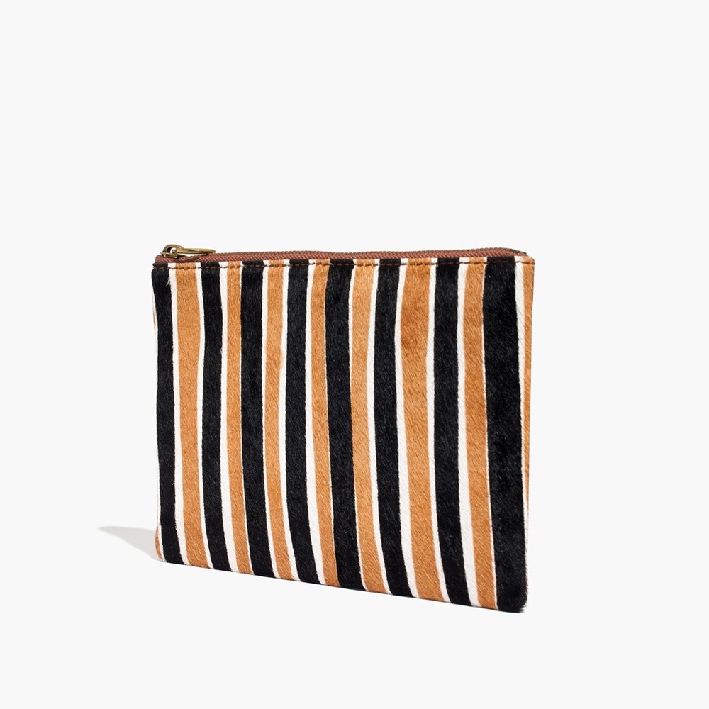 {{madewell}} The Leather Pouch Clutch in Printed Calf Hair